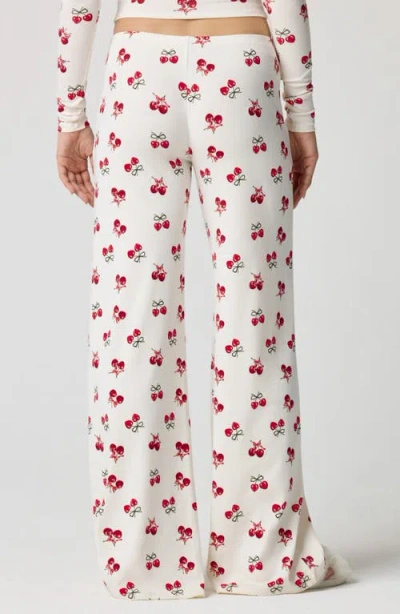 Florence By Mills Rib Print Pants In White