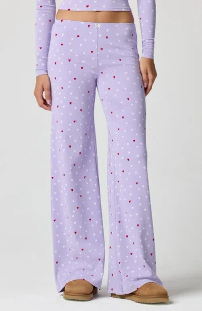 Florence By Mills Rib Print Pants In Purple