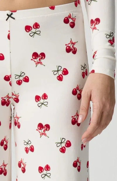 Florence By Mills Rib Print Pants In White