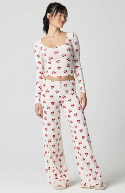 Florence By Mills Rib Print Pants In White
