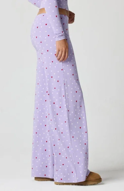 Florence By Mills Rib Print Pants In Purple