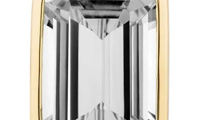 Goshwara Gossip Emerald Cut Drop Earrings In Gold