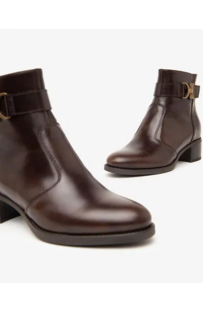 Nerogiardini Ankle Strap Bootie In Brown