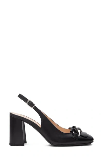 Nerogiardini Chain Slingback Pump In Black
