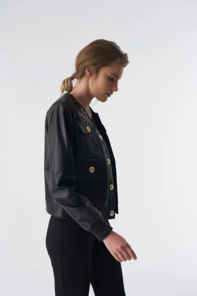 Furniq Uk Llc Beatrice Leather Jacket In Black