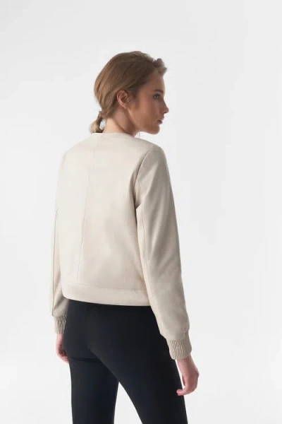 Furniq Uk Llc Beatrice Leather Jacket In Sand