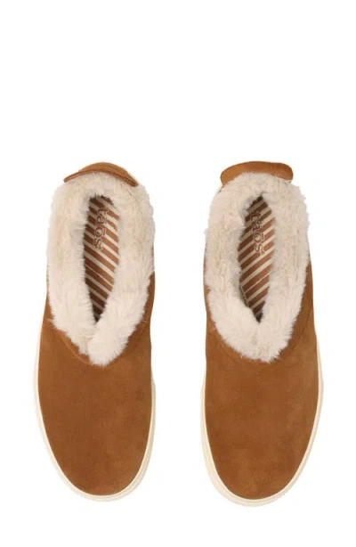 Taos Mini Chic Water Resistant Faux Fur Ankle Bootie In Brown