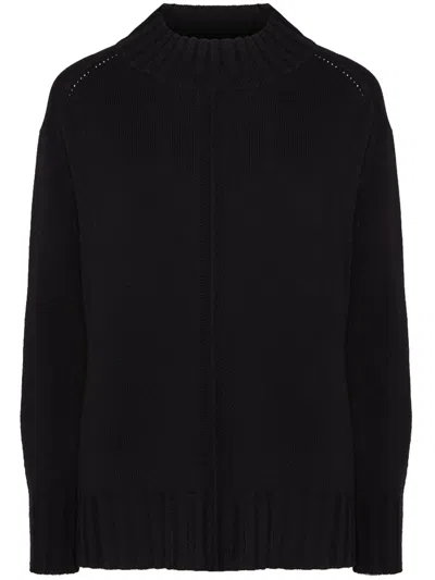Elena Miro' High Neck Knitwear In Black