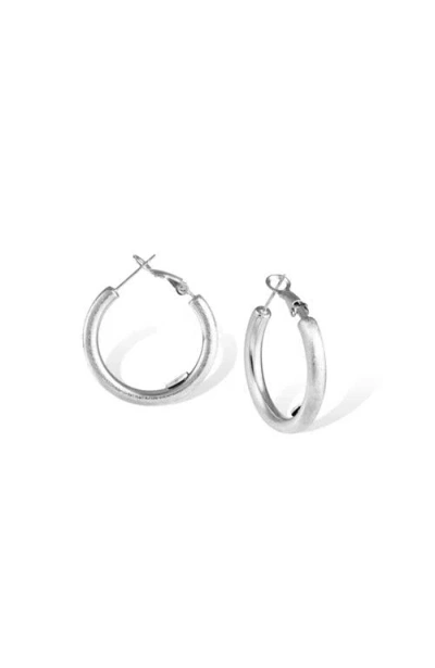 Rc Retro Chic Retro Small Hoop Earrings In Silver