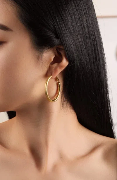 Rc Retro Chic Retro Medium Hoop Earrings In Gold