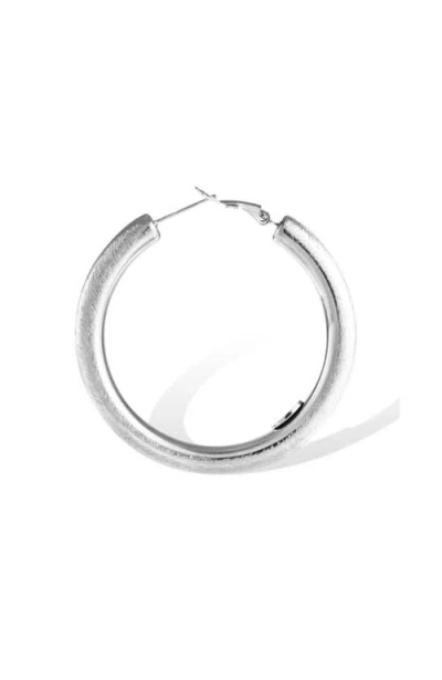 Rc Retro Chic Retro Large Hoop Earrings In Silver
