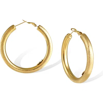 Rc Retro Chic Retro Large Hoop Earrings In Gold