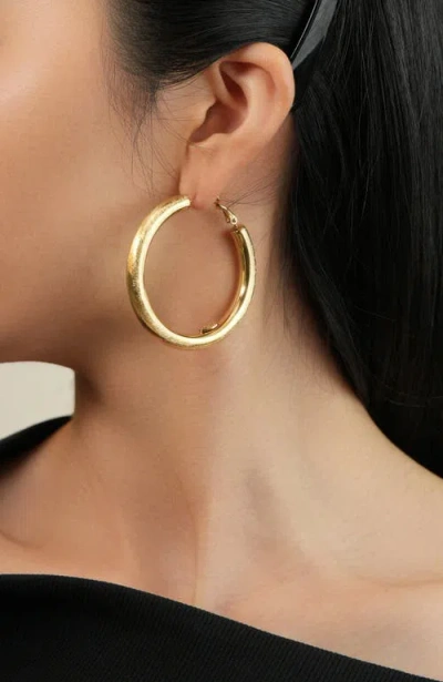 Rc Retro Chic Retro Large Hoop Earrings In Gold