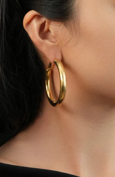 Rc Retro Chic Retro Large Hoop Earrings In Gold