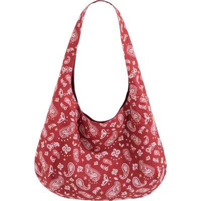 Lost Pattern Nyc "paisley" Cotton Hobo Shoulder Bag In Multi