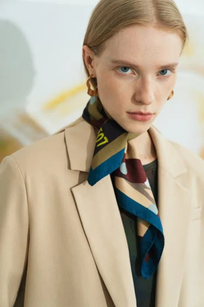 Lost Pattern Nyc "pan Pan" Silk Bandana In Multi