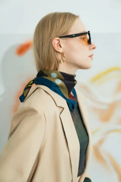 Lost Pattern Nyc "pan Pan" Silk Bandana In Multi