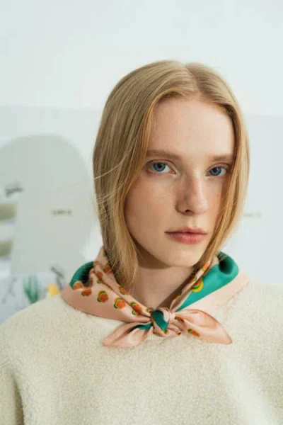 Lost Pattern Nyc "pan Pan" Silk Bandana In Multi