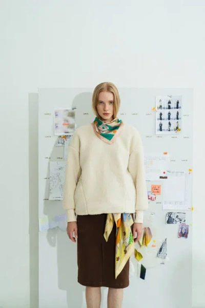 Lost Pattern Nyc "pan Pan" Silk Bandana In Multi