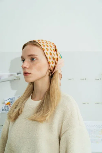 Lost Pattern Nyc "pan Pan" Silk Bandana In Multi