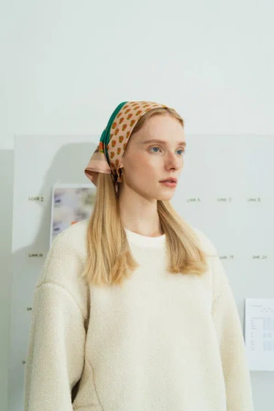 Lost Pattern Nyc "pan Pan" Silk Bandana In Multi