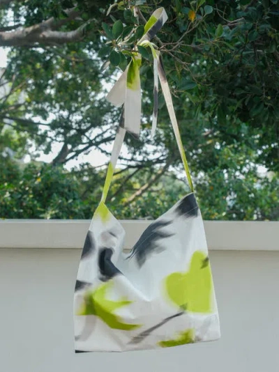 Lost Pattern Nyc Women's Green / Black / White Frida X Lost Pattern Frida's Dream Cotton Crossbody Bag - Green In Green/black/white