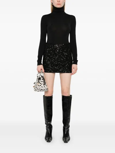 Wolford Black Cotton Blend Clothing Top