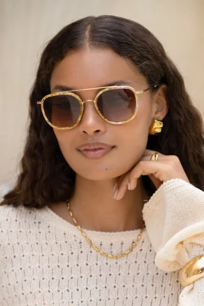 Freyrs Eyewear Weston Round Sunglasses In Brown