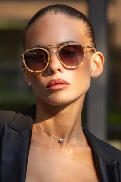 Freyrs Eyewear Weston Round Sunglasses In Brown