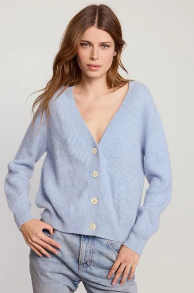 The Shirt By Rochelle Behrens The Cashmere V-neck Sweater In Blue