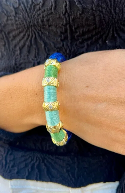 Holst + Lee Holst+lee Evil Eye Colorblock Bracelet In Blue