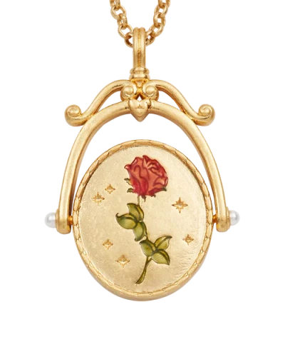 Fable England R Initial Rose Gold Spinner Chain Necklace In Gold