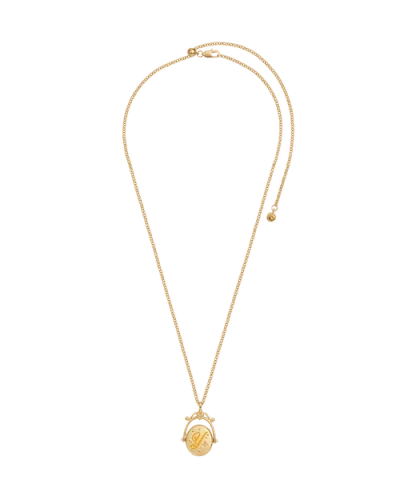 Fable England Y Initial Yarrow Gold Spinner Chain Necklace In Gold