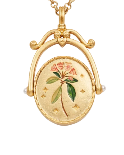 Fable England K Initial Kalmia Gold Spinner Chain Necklace In Gold