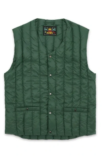 Fortela Birdie Quilted Nylon Vest In Green