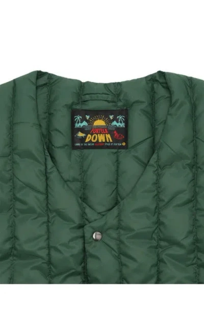 Fortela Birdie Quilted Nylon Vest In Green
