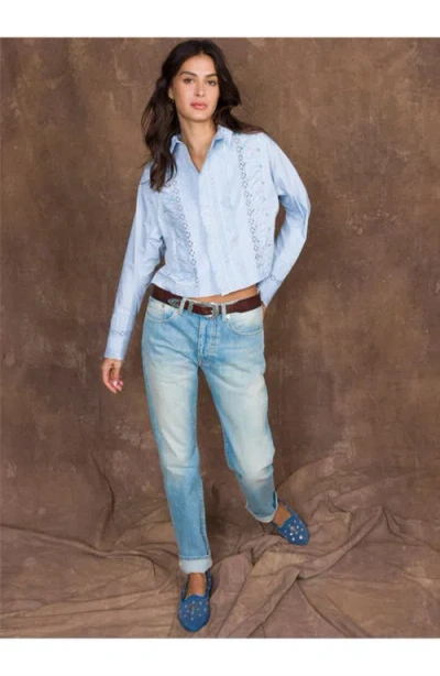 Fortela 966 John Stone Wash 5-pocket Regular Fit Denim Trousers In Blue