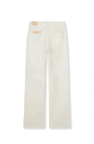 Fortela Janej Bootcut Bull Cotton White Trousers In White