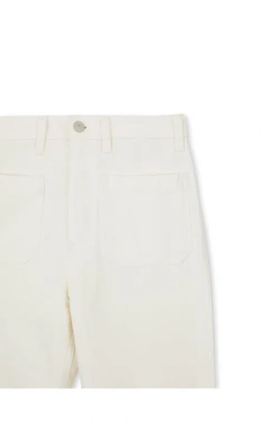 Fortela Janej Bootcut Bull Cotton White Trousers In White