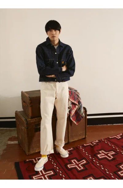 Fortela 992 Johnny Japan Selvedge High-waisted 5-pocket Ecrù Denim In Brown