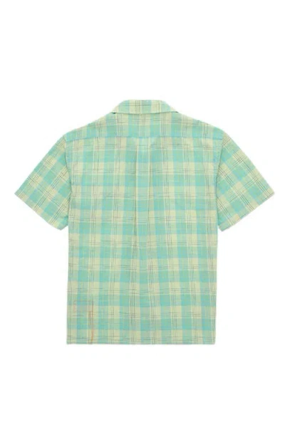 Fortela Strike Bowling Cotton Check Shirt In Blue