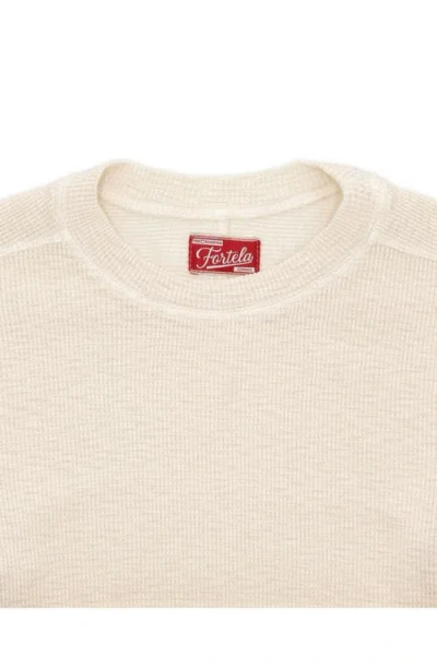 Fortela Geremia Waffle Knit Jersey In White
