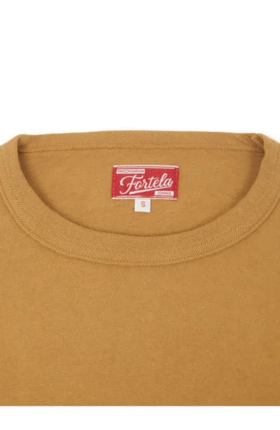 Fortela Tubejp Cotton Chest Pocket T-shirt In Gold