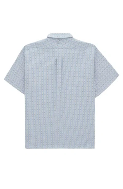 Fortela Prequel Cotton Short Sleeve Shirt In Blue