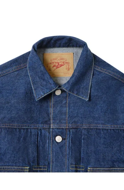Fortela Cisco Japan Indigo Rinse Denim Jacket In Blue