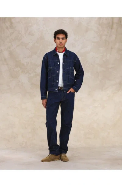 Fortela Cisco Japan Indigo Rinse Denim Jacket In Blue