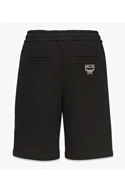 Mcm Classic Logo Track Shorts In Black