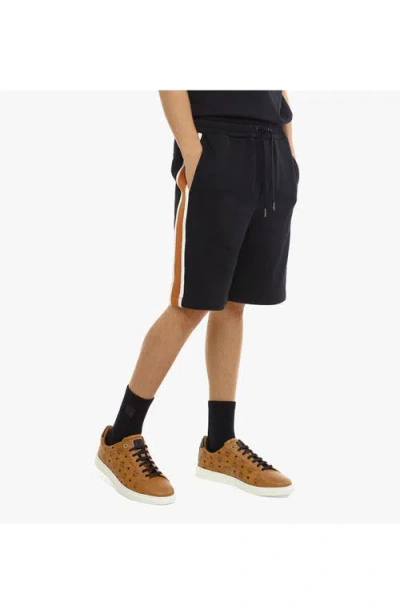 Mcm Classic Logo Track Shorts In Black