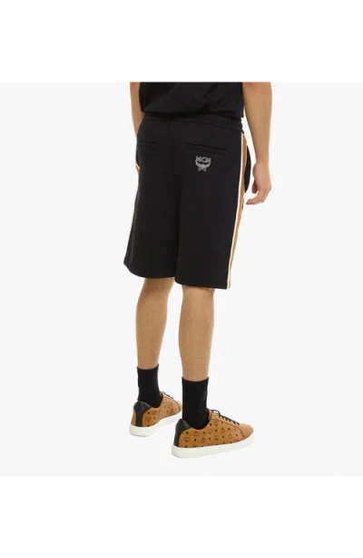 Mcm Classic Logo Track Shorts In Black