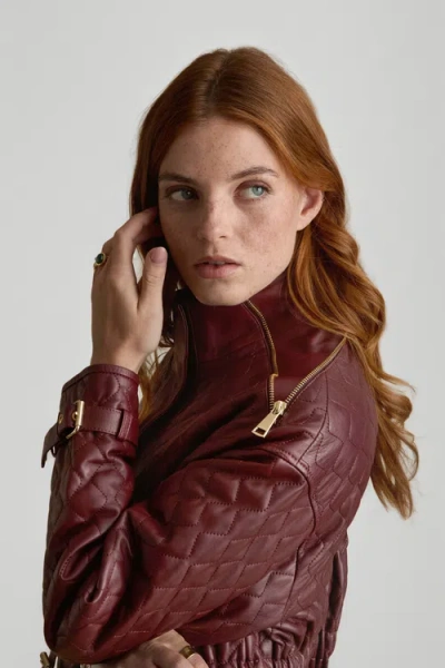 Furniq Uk Nora Leather Coat In Black